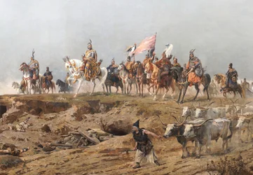 A chegada dos húngaros (Feszty-circle), detalhe